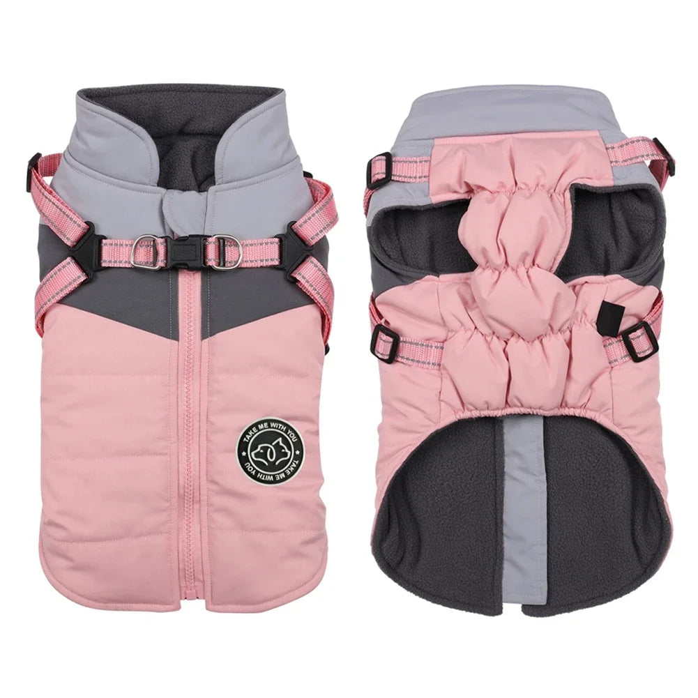 Winter Waterproof Dog Harness Vest for Small Breeds