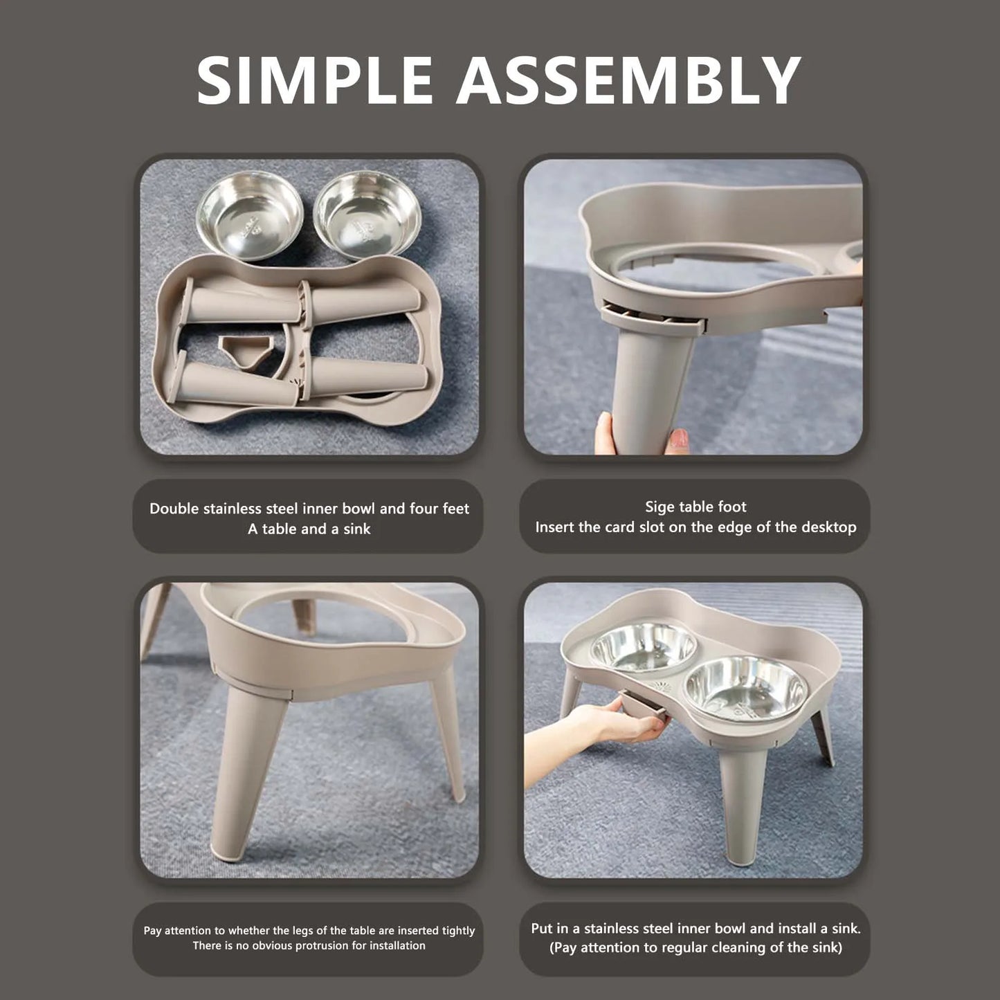 Stainless Steel Elevated Dog And Cat Bowl