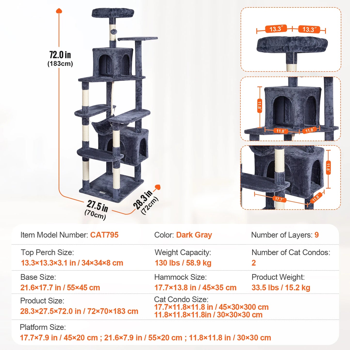 Cat Tree for Indoor Cats