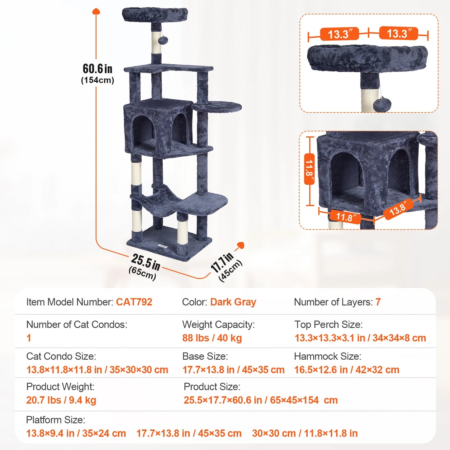 Cat Tree for Indoor Cats