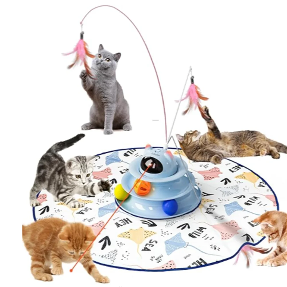 Interactive 5-in-1 cat toy