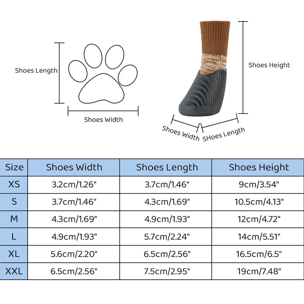 4PCS Dog Shoes
