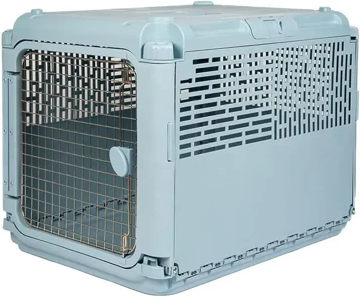 Rolling Plastic Wire Door Travel Dog Crate