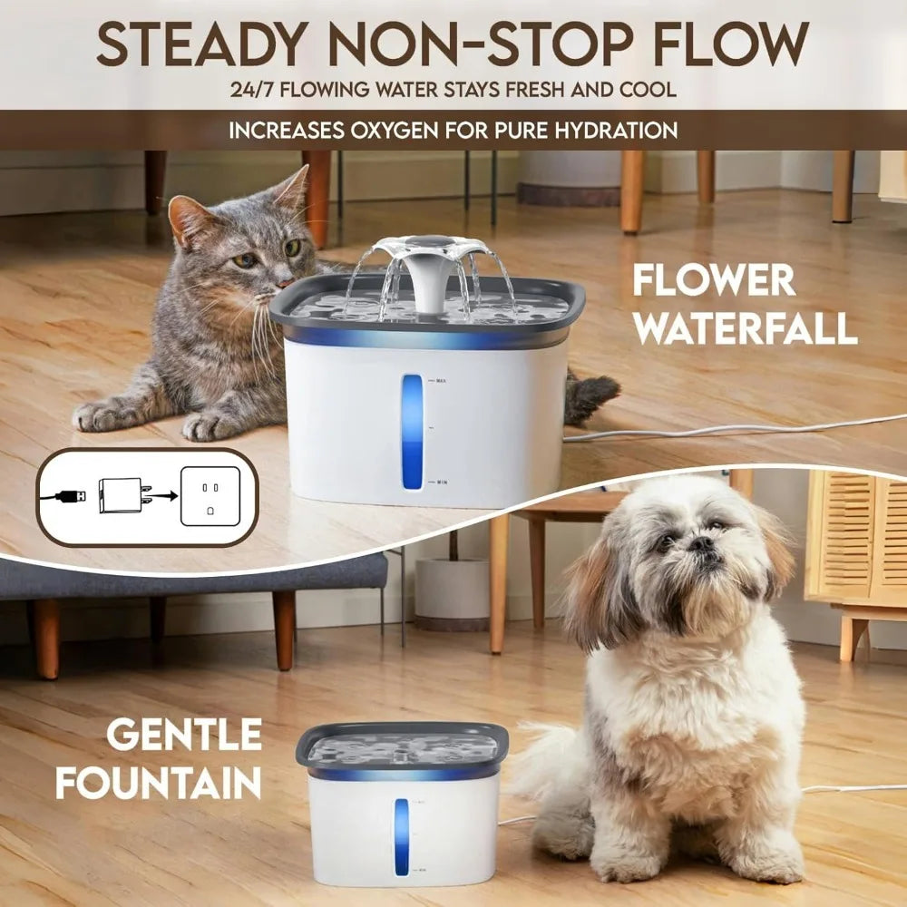 Automatic Water Dispenser with Replacement Filters for Cats and dogs,