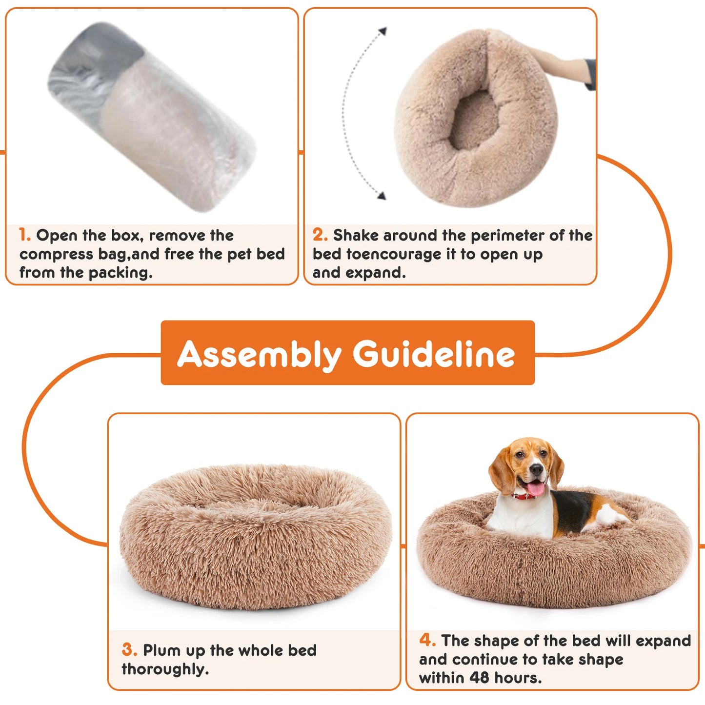 JHK Washable Dog Bed for Medium to Large Dogs