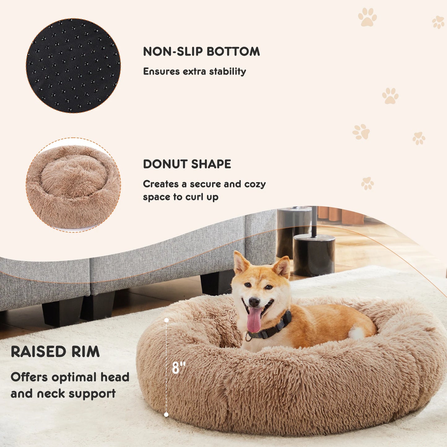 JHK Washable Dog Bed for Medium to Large Dogs