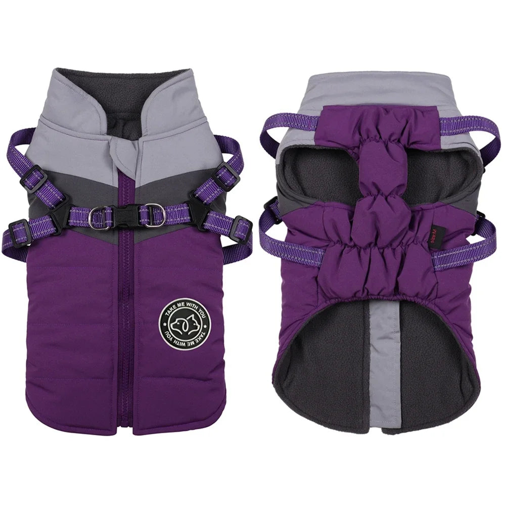 Winter Waterproof Dog Harness Vest for Small Breeds
