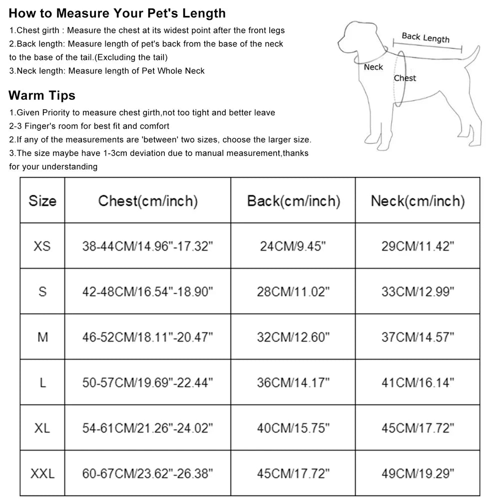 Winter Waterproof Dog Harness Vest for Small Breeds