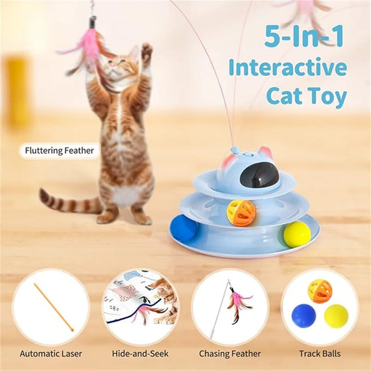 Interactive  5-in-1 cat toy