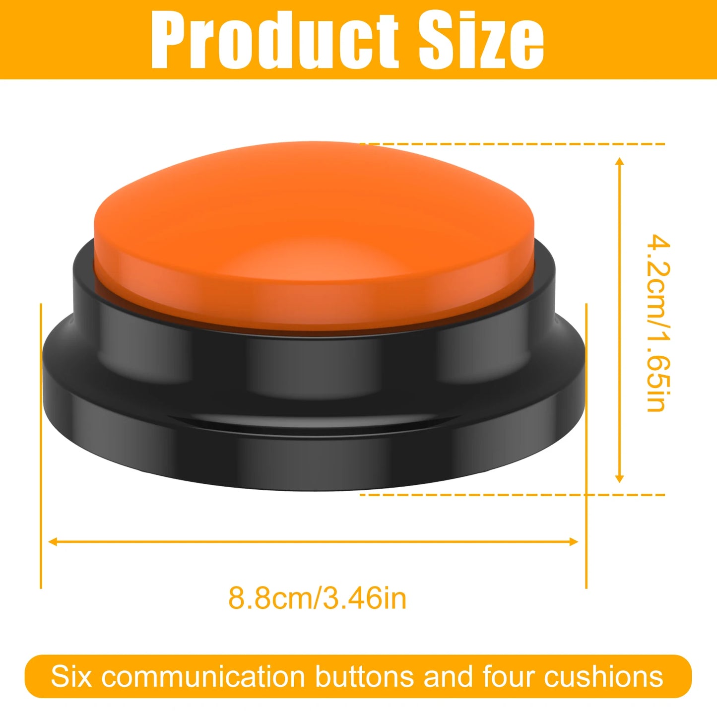 6 Color Voice Recording Dog And Cat Buttons