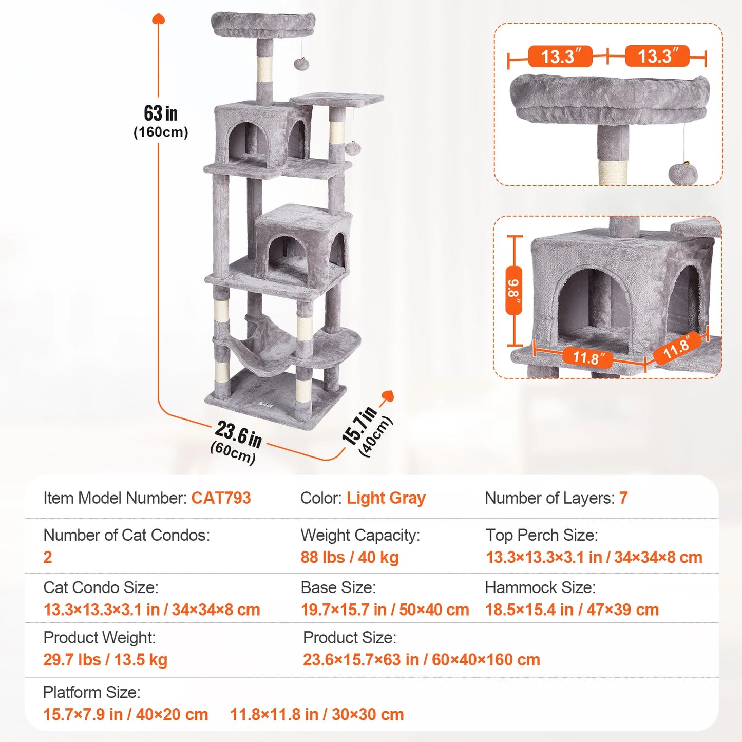 Cat Tree for Indoor Cats