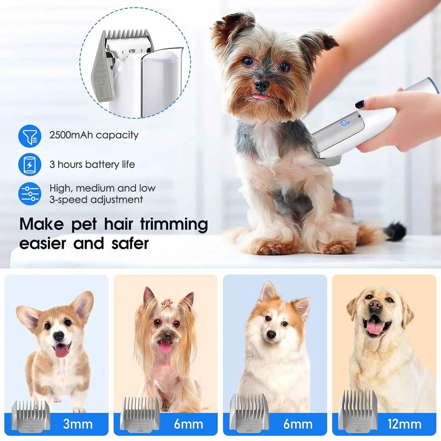 Professional Dog Grooming Vacuum Kit with Five Essential Tools