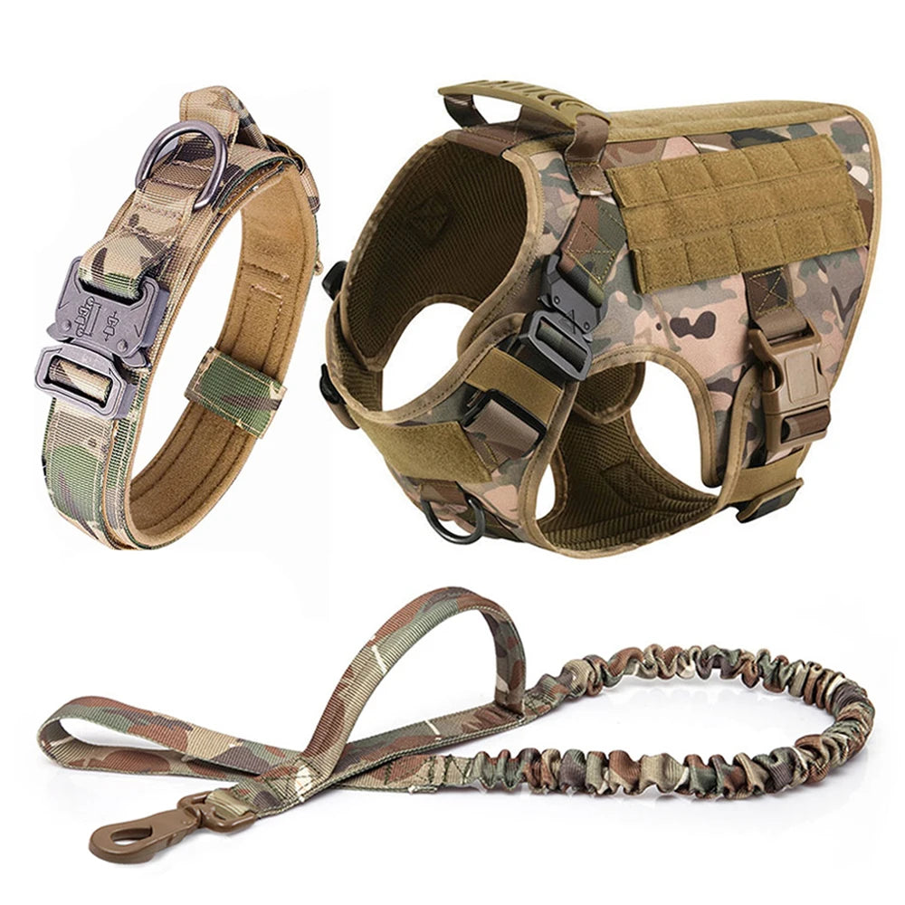 Large Military Dog Harness and Collar