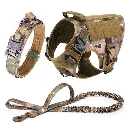 Large Military Dog Harness and Collar