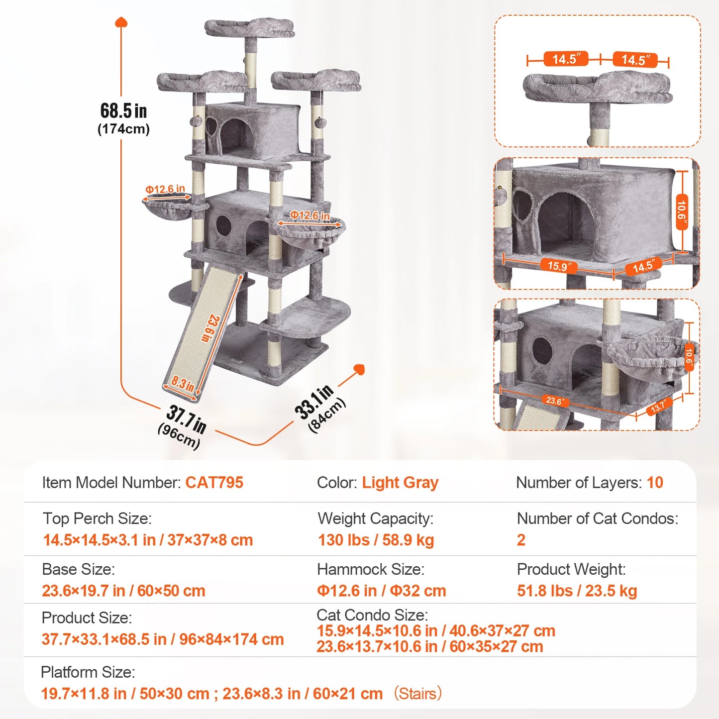 Cat Tree for Indoor Cats