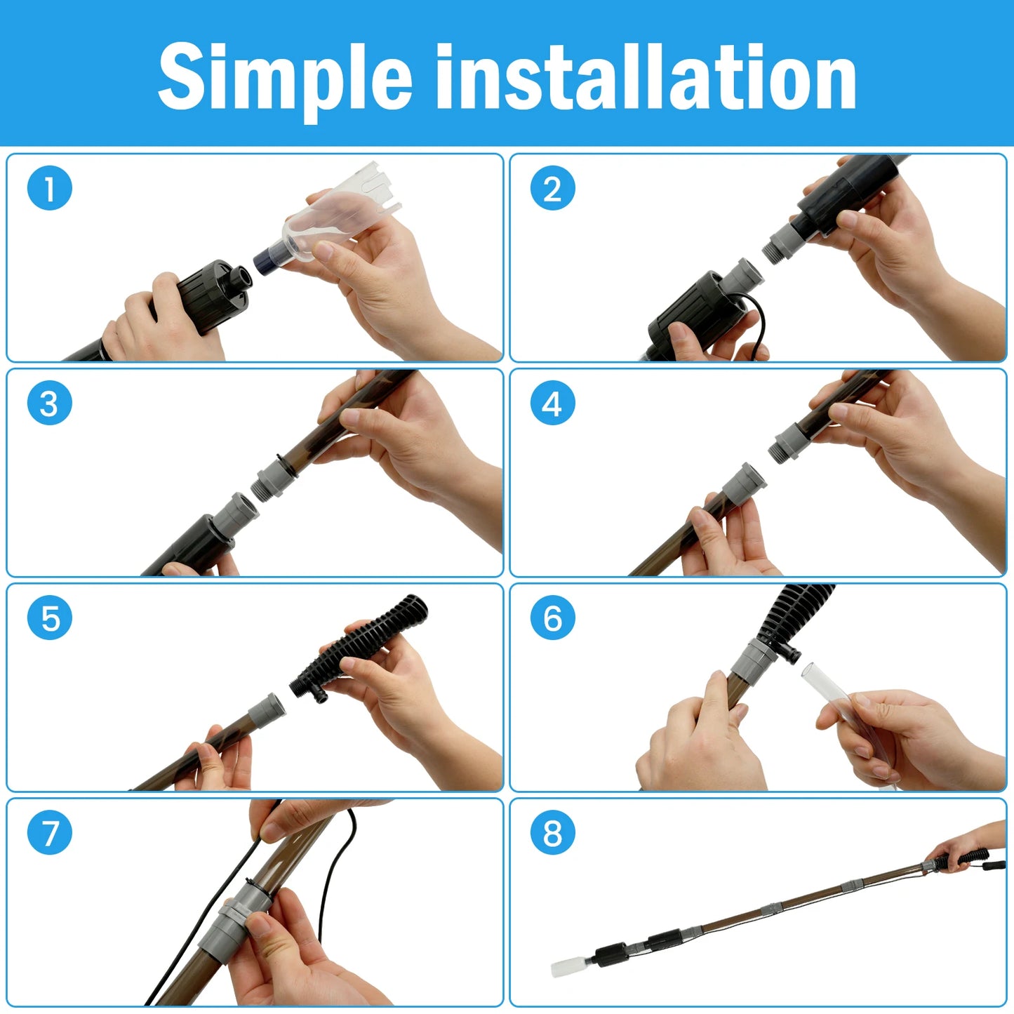 6-in-1 Aquarium Gravel Cleaner