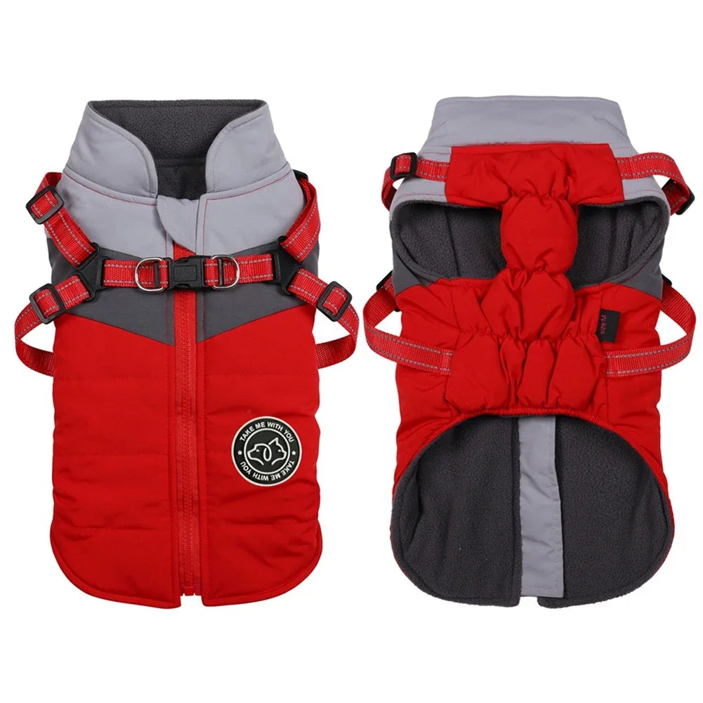Winter Waterproof Dog Harness Vest for Small Breeds