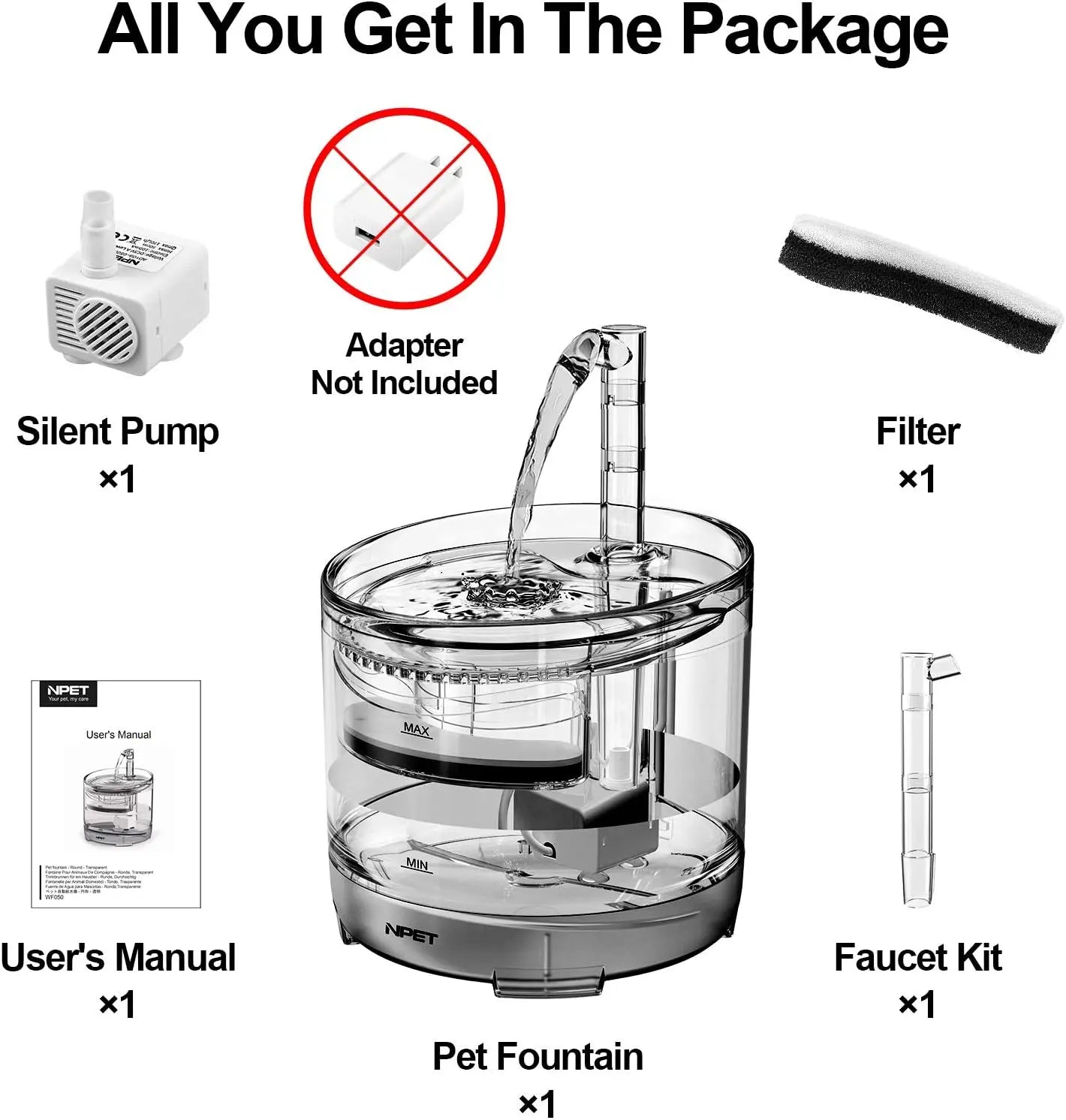 Cat Water Fountain 1.5L