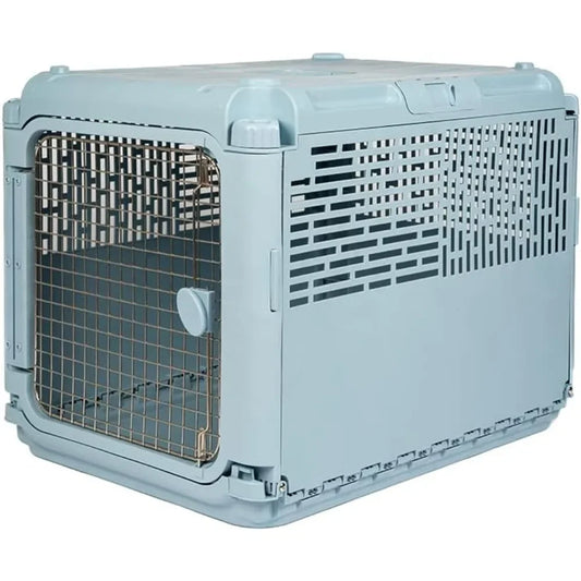 Rolling Plastic Wire Door Travel Dog Crate