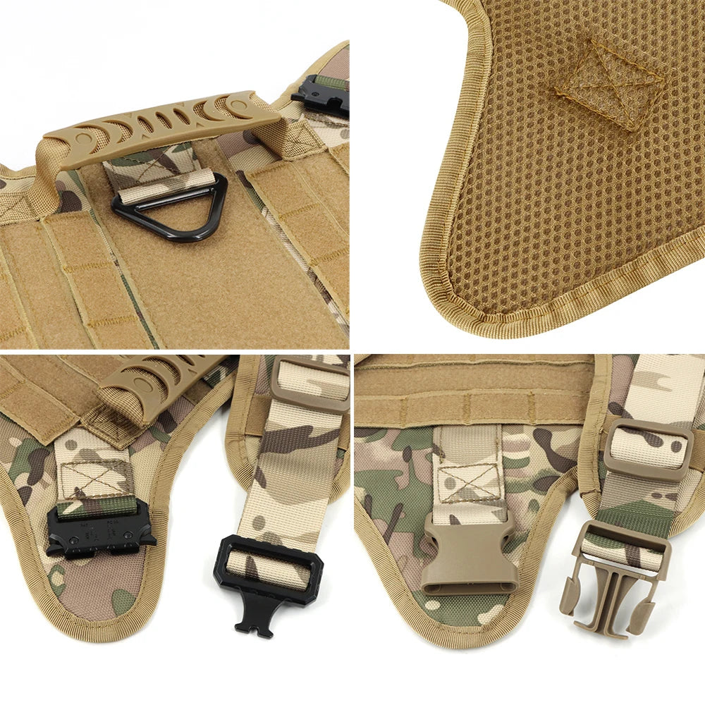 Large Military Dog Harness and Collar