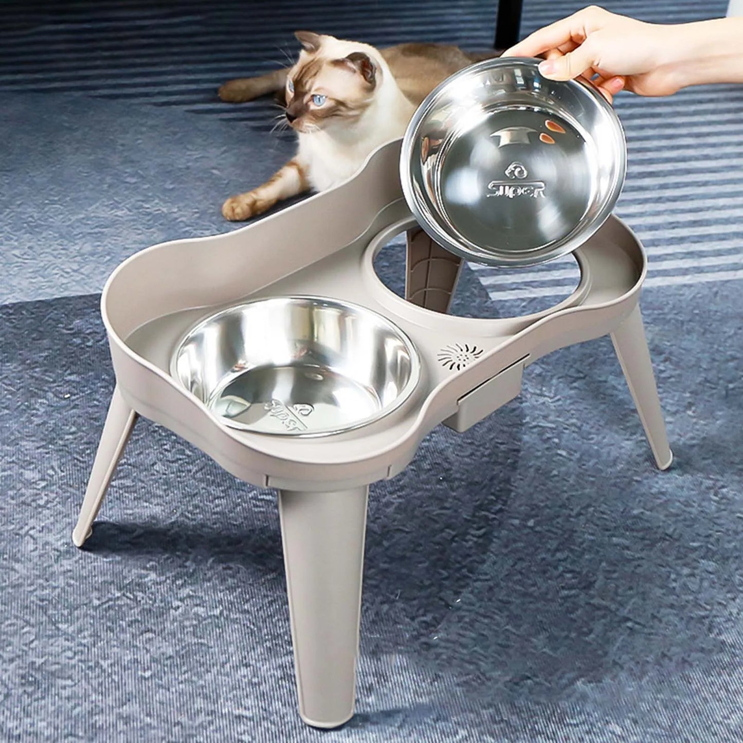 Stainless Steel Elevated Dog And Cat Bowl