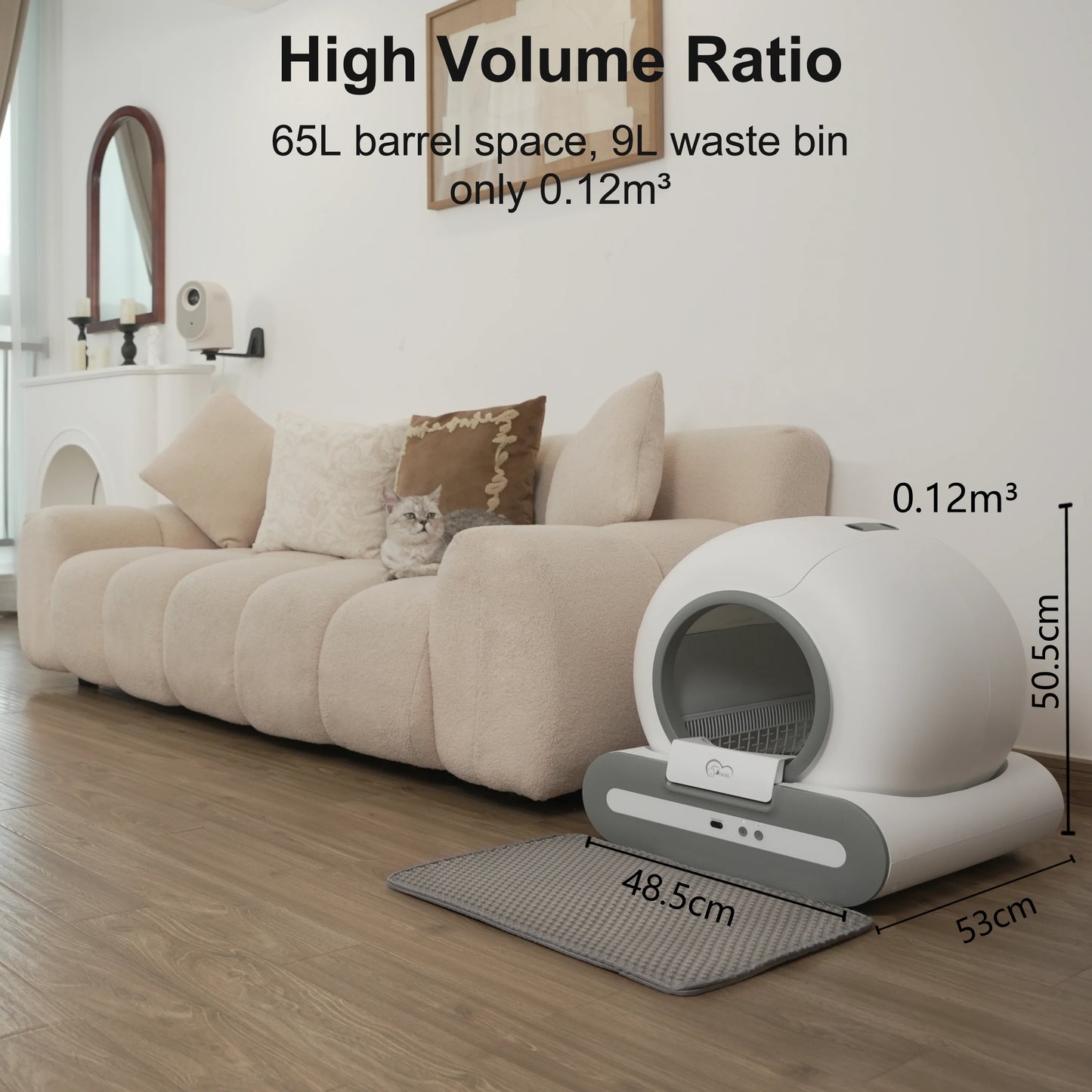 DOEL Smart Self Cleaning Cat Litter Box with App Control
